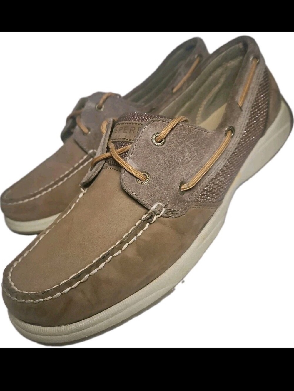 Sperry Top-Sider Women Size 11M Intrepid 2 Eye Tan Leather Boat Shoe STS92459[8B
